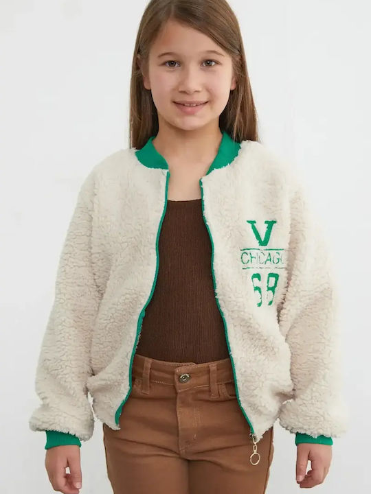 Kids Cardigan Fleece Beige