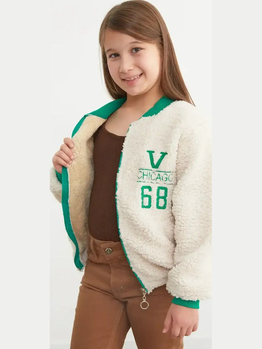 Kids Cardigan Fleece Beige