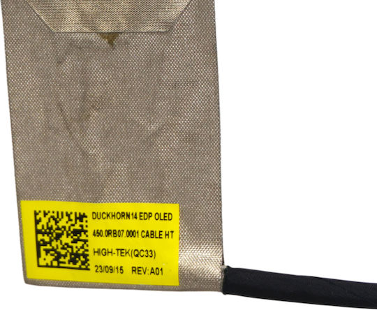 Screen Flex Video Cable for Laptop Hp Pavilion Plus 14-eh 14t-eh 14-eh0017od Tpn-w154 N10433-001 Non Touch Edp 2.8k Oled 40 Pins 0.5 Pitch Pin Monitor Cable Code 1-flex1823