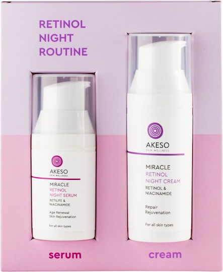 Akeso Miracle Duo Retinol Night Routine Hautpflegeset für Anti-Aging 2Stück