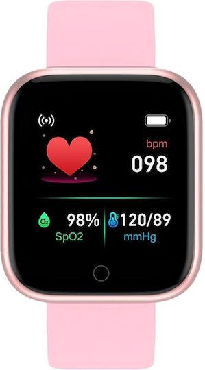 Eko Smartwatch mit Pulsmesser (Rosa)