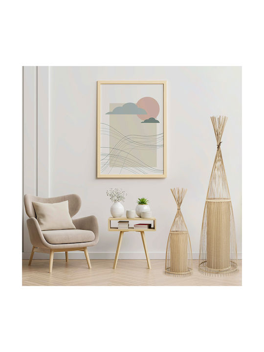 GloboStar Azores Vintage Floor Lamp H150xW40cm. with Socket for Bulb E27 Beige