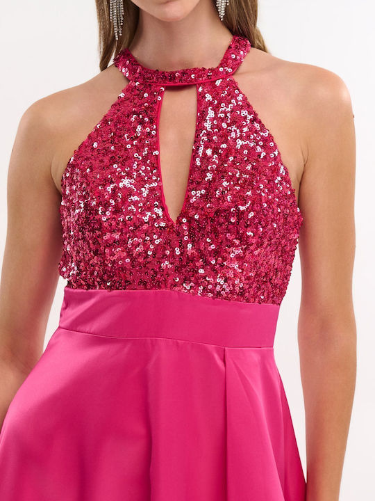 Maxi Abendkleid Fuchsia