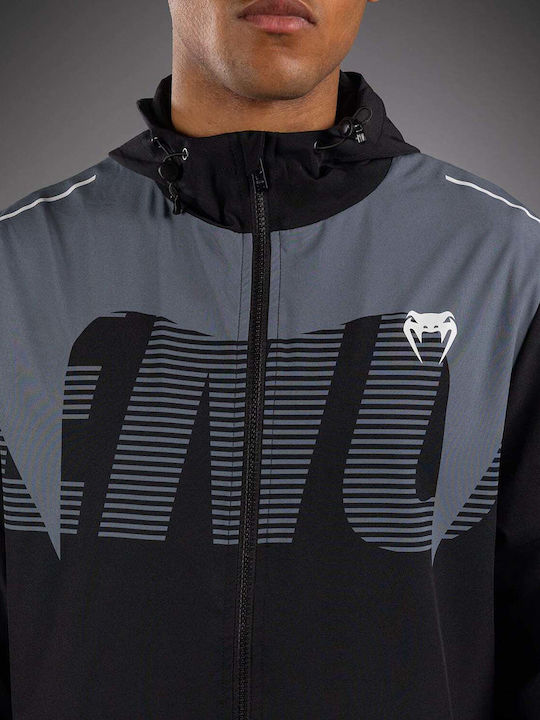 Sweatshirt with Hood Black/silver Grey