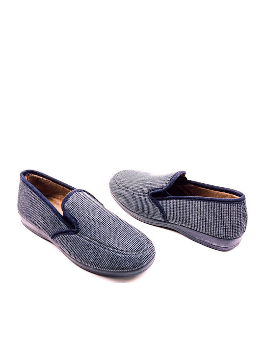 Heel Enclosed Men's Slipper Blue