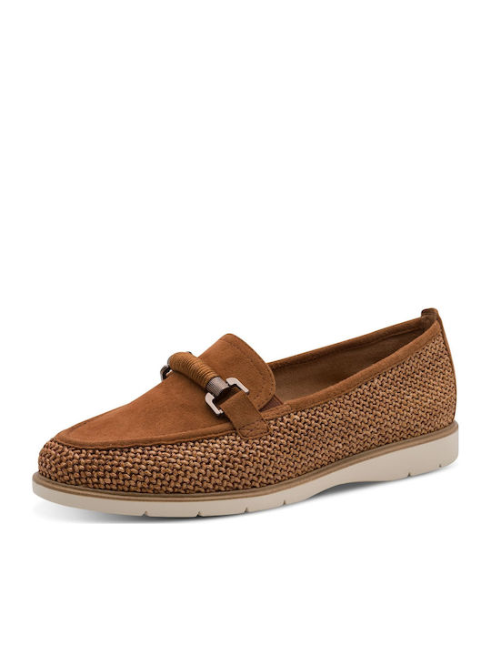 Δερμάτινα Γυναικεία Loafers σε Ταμπά Χρώμα