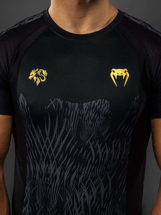 Venum Short Sleeve Shirt VENUM-05998-109 for Jiu-Jitsu Black