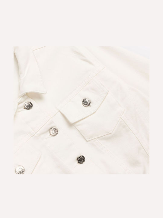 Kids' Denim Jacket Ecru