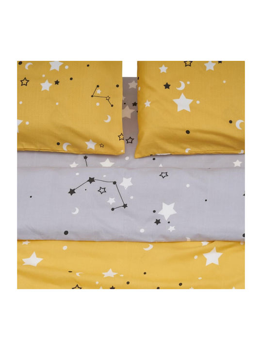 Heinner Sheet Set with 1 Pillowcase Super-Double 220x240cm. Stars 4pcs