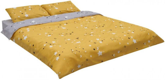 Heinner Set Cearșaf cu 1 Față de pernă Super dublu 220x240cm. Stars 4buc