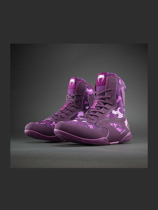 Venum High Men's Purple Boxing Shoes