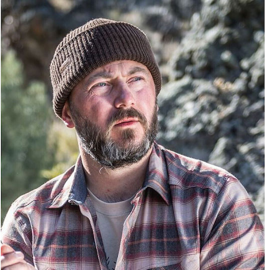 Beanie Unisex Σκούφος Πλεκτός σε Καφέ χρώμα