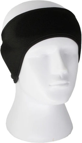 Unisex Fleece Earmuff Πλεκτό σε Μαύρο χρώμα