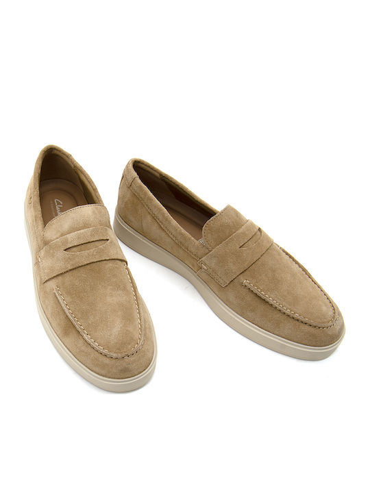 Easy Men's Suede Loafers Beige