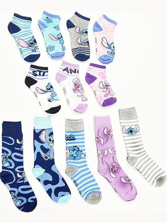 Cerda Kids' Socks Lilo Stitch Multicolour 12 Pairs