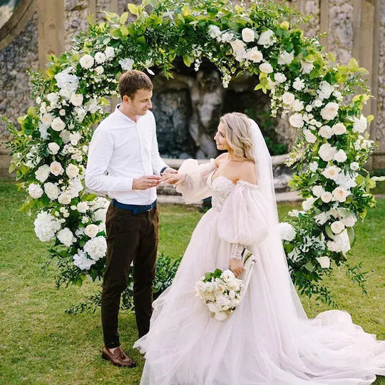 Метална Кръгла Арка За Декорация Златна 2m Wedding & Balloon Arch Aif590