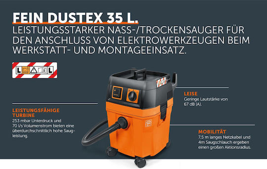 Fein Dustex Aspirator Lichide / Solide Recipient 35lt