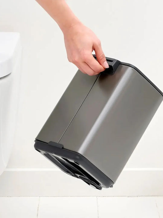 Brabantia Bo Pedal Metallisch Badezimmer Mülleimer 4Es