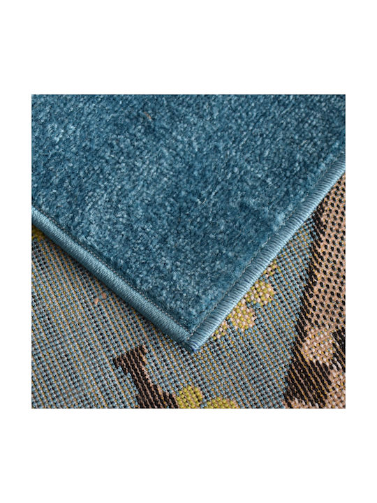 Saray Home 3d City Adventure Kids Rug Albastru 200x250cm