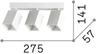 Ideal Lux Triplu Spot în Culoare Alb