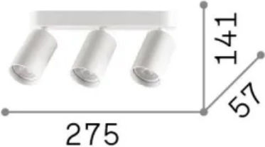 Ideal Lux Triplu Spot în Culoare Alb