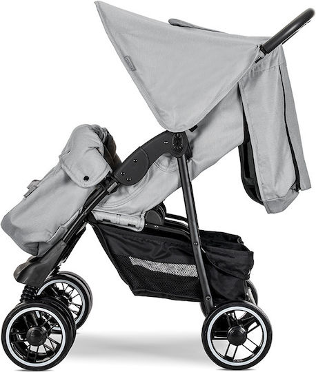 Lorelli Twin Adjustable Double Stroller Suitable for Newborn Grey 13.67kg