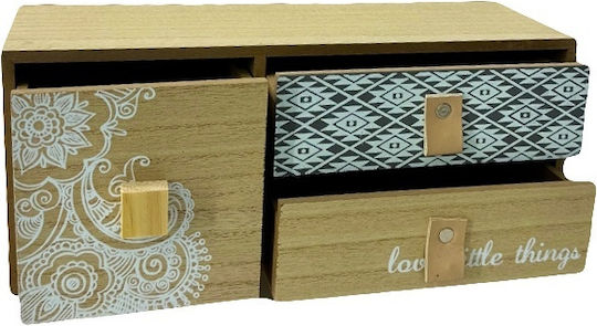 Velve Mini-Kommode Holz 30x10x14cm