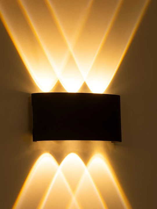 kelvo SIXOAD Wall-Mounted Outdoor Lighting LED IP65 18W with Warm White Light Dimensions 17x4x8cm