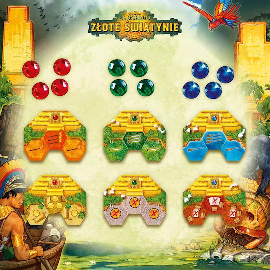 Board Game Expedition To El Dorado: Golden Temples for 2-4 Players 10+ Years Old (PL) Nasza Ksiegarnia