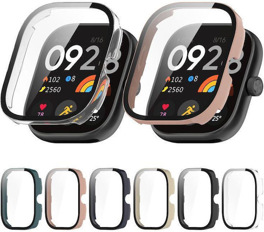 Redmi Watch 4 Xdfind Gehärtete Folie Integrierter Pc Watch Schutzcover Transparent Weiß