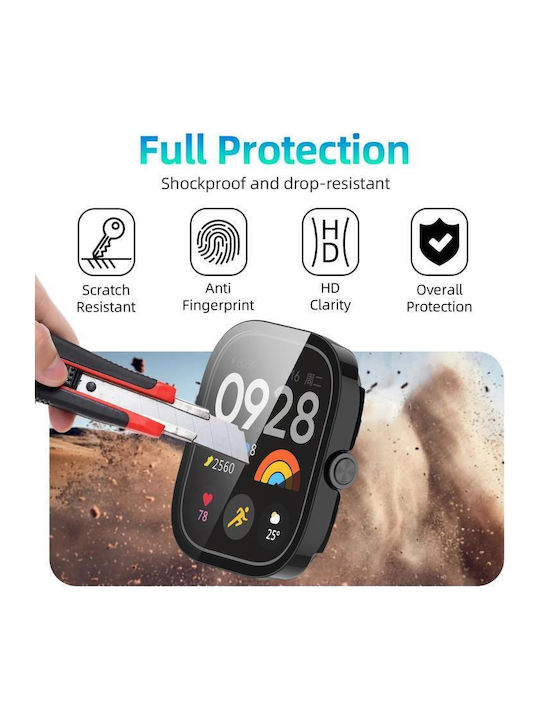 Redmi Watch 4 Xdfind Tempered Film Integrated Pc Watch Protective Cover Black