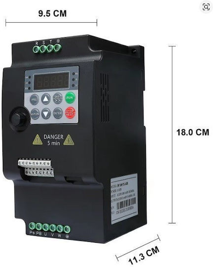 Ρυθμιστής Στροφών VFD 5.5kW Τριφασικός σε Τριφασικό 380V - Inverter Μετατροπέας Συχνότητας