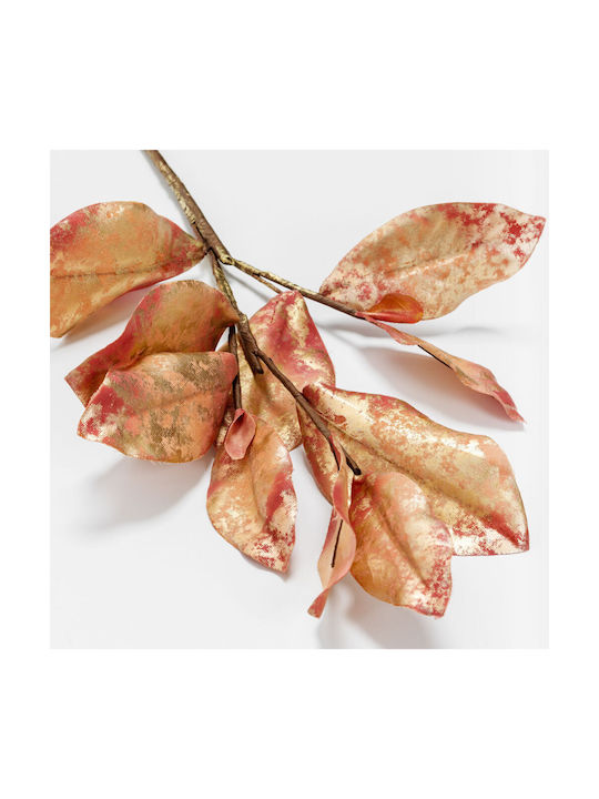 Magnolienblätter Künstlicher Zweig Stoff PVC Gold Burgunder 74 Set mit 12 Stück 030779 Stoff PVC