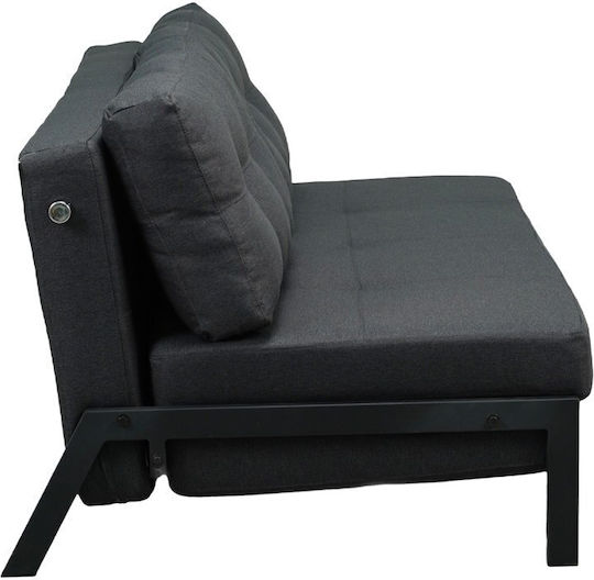 Pakketo Fancy Doppelsitzer Sofa Bett Anthrazit 150x92x77cm
