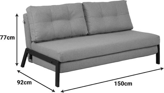 Pakketo Fancy Doppelsitzer Sofa Bett Anthrazit 150x92x77cm