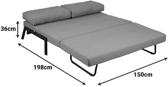 Pakketo Fancy Doppelsitzer Sofa Bett Anthrazit 150x92x77cm