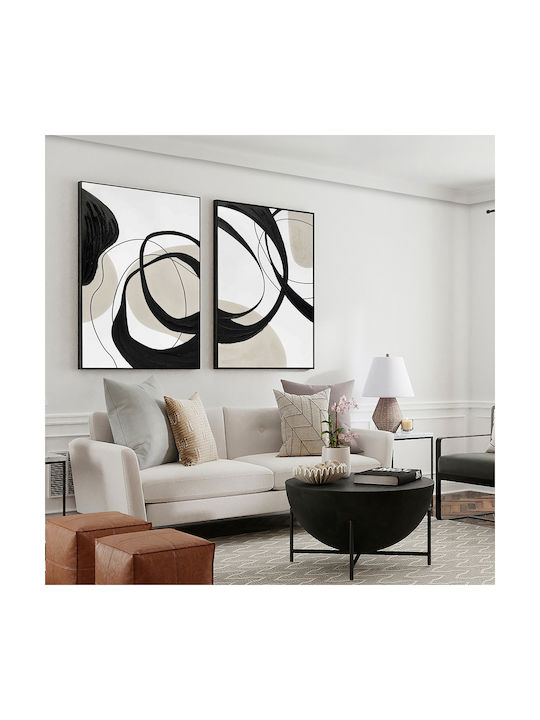 Actio Ii 386692 – Acrylic Painting 80x120cm Black Frame