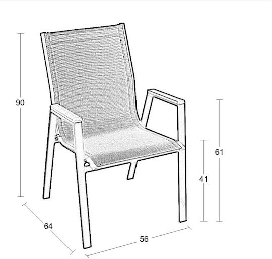 Gartenstühle Metallisch Graue 24Stücke 74x56x85cm