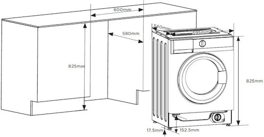 Heinner Пералня 8кг 1400 Оборота HWM-BI814IVA+++