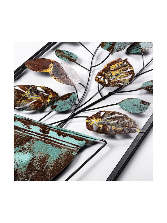 Wallity Wall Decor Alder Brown Made of Metal 90x4x32cm