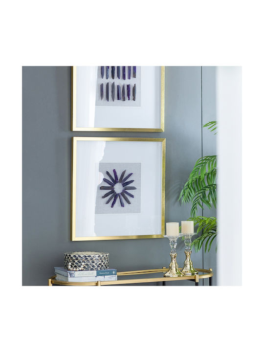 Artekko Διακοσμητικό Τοίχου Μωβ από Πλαστικό 60x3x60cm 2τμχ