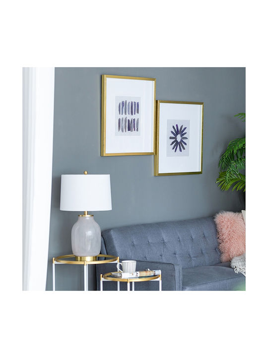Artekko Διακοσμητικό Τοίχου Μωβ από Πλαστικό 60x3x60cm 2τμχ