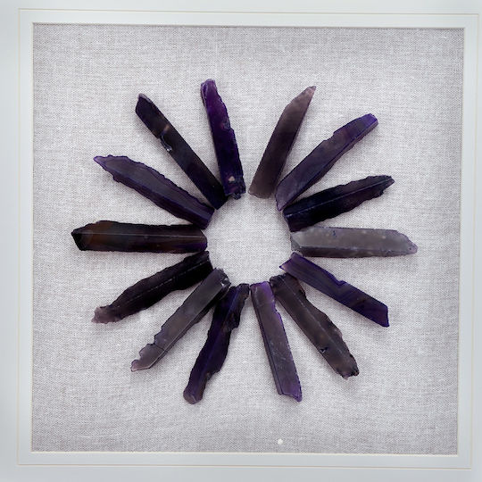 Artekko Purple Wall Decor Made of Plastic 60x3x60cm 2 Pieces