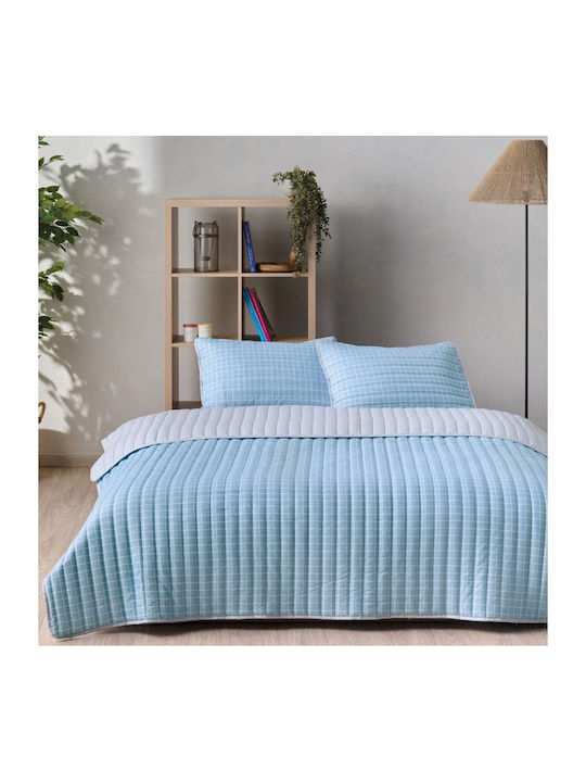 Kentia Zuccero Покривало Кингсайз от Полиестер 01 Blue-grey 240x220см
