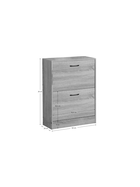 Wooden Shoe Organizer 60x24x81cm 12339033