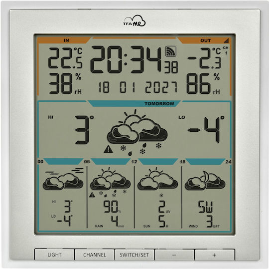 TFA 35.8105.02 Wireless Digital Weather Station Tabletop White