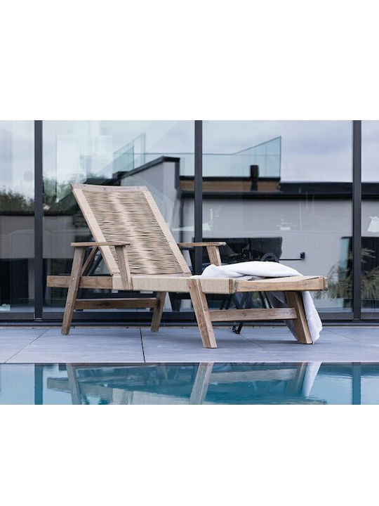 Deckchair Wooden with Cushion Beige 60x55cm. Deckchair Wooden with Cushion Beige 60x55cm.
