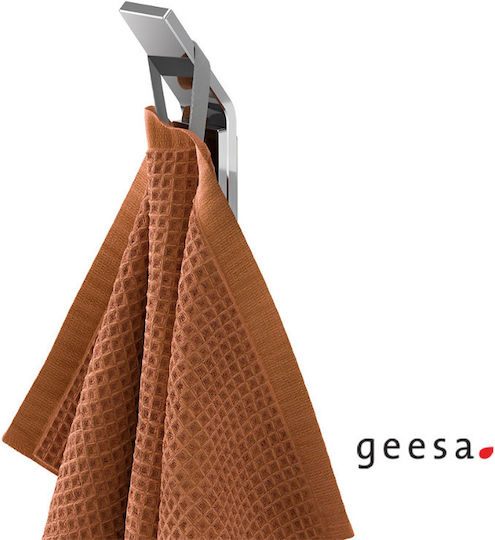 Geesa Άγκιστρο Μπάνιου Μονό με Βίδες ​2x3.3cm Inox Ασημί