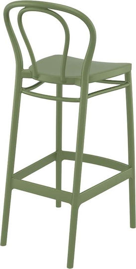 Σκαμπό Μπαρ από Πολυπροπυλένιο Victor Olive Green 4τμχ 45x52x106cm Σκαμπό Μπαρ από Πολυπροπυλένιο Victor Olive Green 4τμχ 45x52x106cm