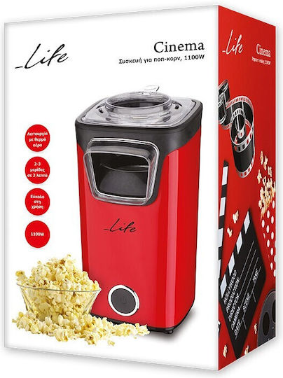Life Cinema Popcorn Maker Hot Air 1100W